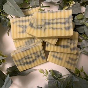 NETTLE BABY Bar Soap, UNSCENTED, Cold Process, Saponified Olive oil, Coconut oil, Shea butter, Beeswax, Moisturizing Soap image 4