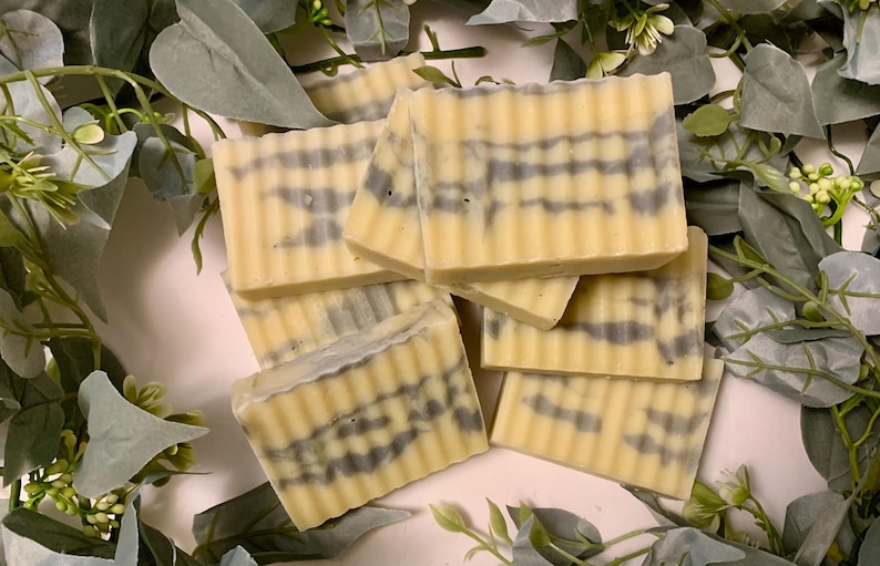 NETTLE BABY Bar Soap, UNSCENTED, Cold Process, Saponified Olive oil, Coconut oil, Shea butter, Beeswax, Moisturizing Soap image 2