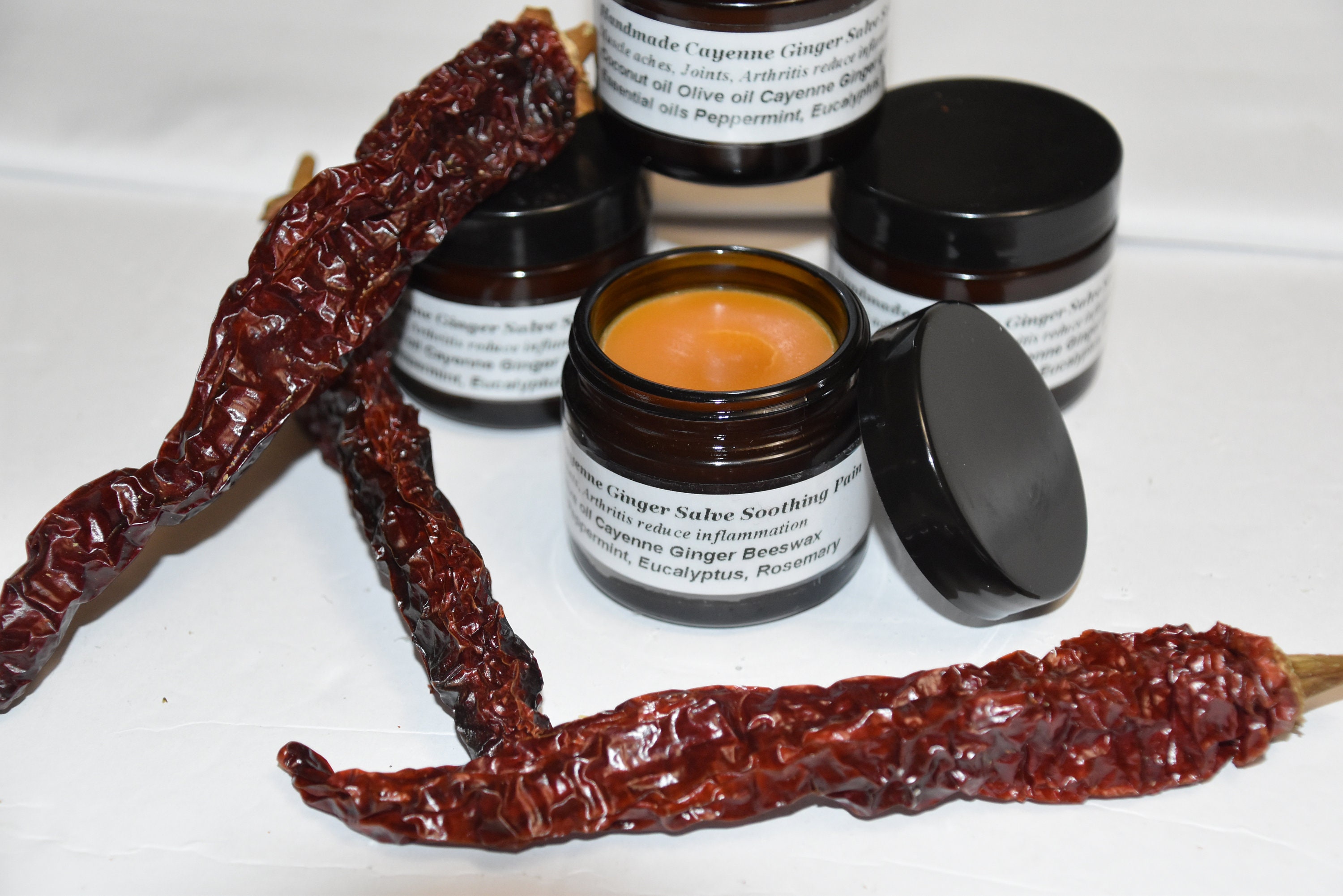 CAYENNE PEPPER GINGER Salve, Soothing Pain, Muscle Rub, Joints