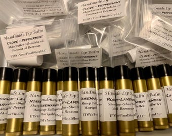 Natural SHEEP Tallow, Herbal, LIP BALM, Merigold oil, Essential oil, Shea Butter, Moisterizing, Soothing Cracked Chapped Lips, Handmade