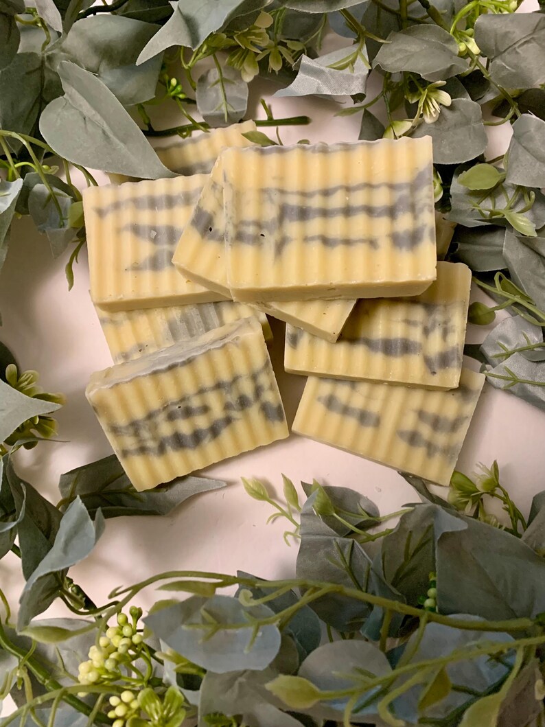 NETTLE BABY Bar Soap, UNSCENTED, Cold Process, Saponified Olive oil, Coconut oil, Shea butter, Beeswax, Moisturizing Soap image 3