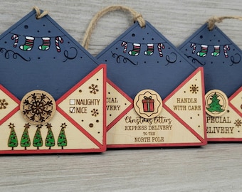 Handcrafted Gift Card Christmas Ornaments Set