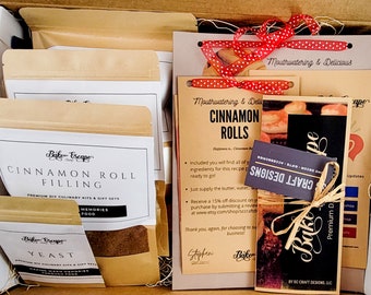 DIY Baking Kit, Fresh Cinnamon Roll, Pastry Kit, Realtor Gift, Welcome Home Gift, Housewarming Gift Box, Baking Supplies
