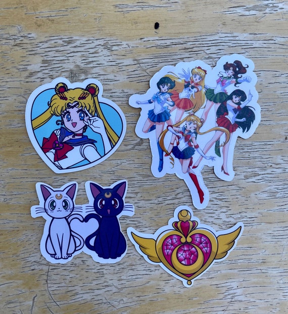 SAILOR MOON STICKERS or cupcake toppers | Etsy