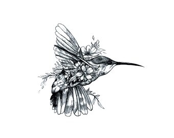 Hummingbird Tattoo Etsy