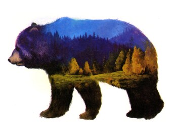 Grizzly Bear Tattoo Etsy