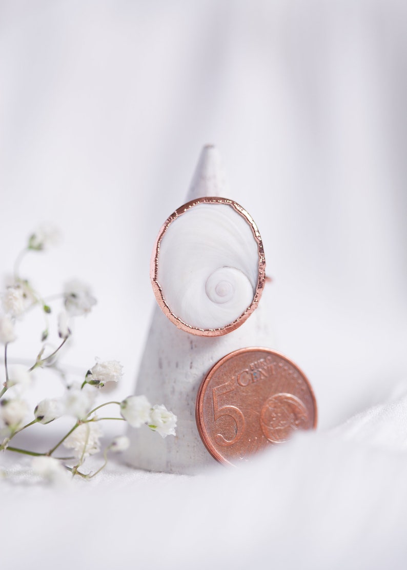 Eye of Saint Lucia copper ring Size FR 53 // US 6 Natural stone Copper jewelry unique gifts image 8