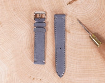 Handmade frenchcalf leather watch strap