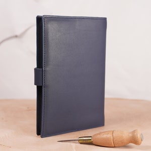 Handmade leather cover for notebook, case and business card holder, leather writing case image 2