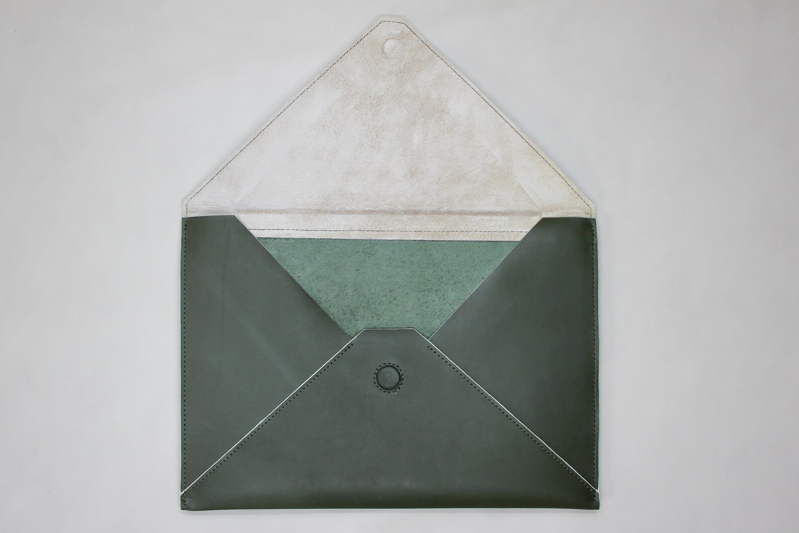 Handmade Leather Laptop Sleeve, Envelope Style Notebook Case