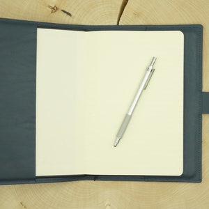 Handmade leather cover for notebook, case and business card holder, leather writing case image 7