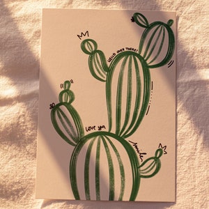 Carte postale cactus A6