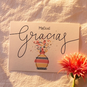 Carte postale « Muchas Gracias » A6