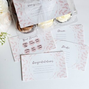 Proeverijkaarten voor bruidstaarten