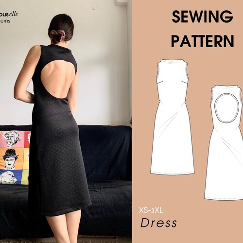 A Digital Download PDF Sewing Pattern Strapless Mermaid Dress | Etsy