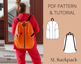 PATTERN Backpack | Oversized Bag Pattern | Backpack pdf sewing pattern | City Bag Pattern | Ambitious Elle Patterns