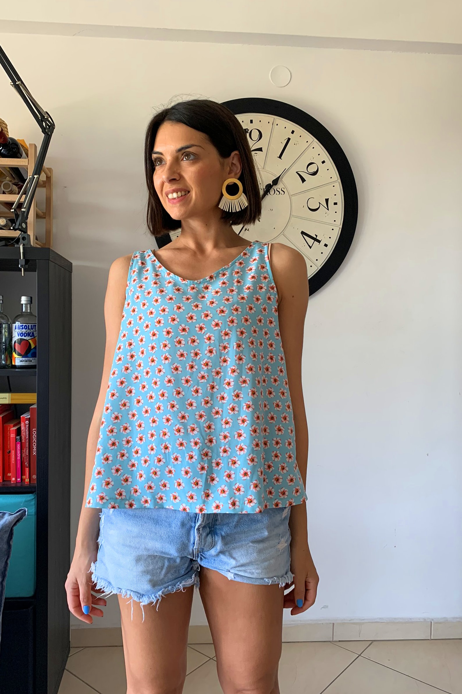 Comfortable Top Sleeveless A line PDF Sewing Pattern Instant Etsy