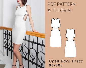 white christmas dresses Halter Neck Bodycon Jersey Mini Dress #deltadiydress PDF Sewing Patter –  isa in stitches main image 1