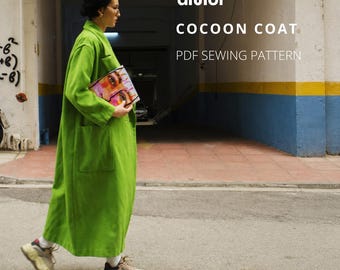 Oversized Maxi Coat Sewing Pattern (No Lining)