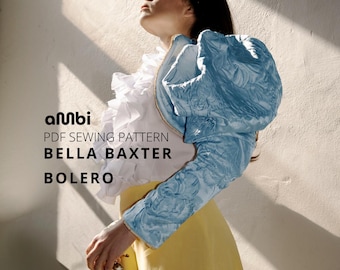 Bella Baxter Bolero Sewing Pattern: Puffy Balloon Sleeves (PDF Pattern)