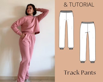 Track Pants Sewing Pattern: Women&#39;s Sportswear Joggers (PDF Pattern)