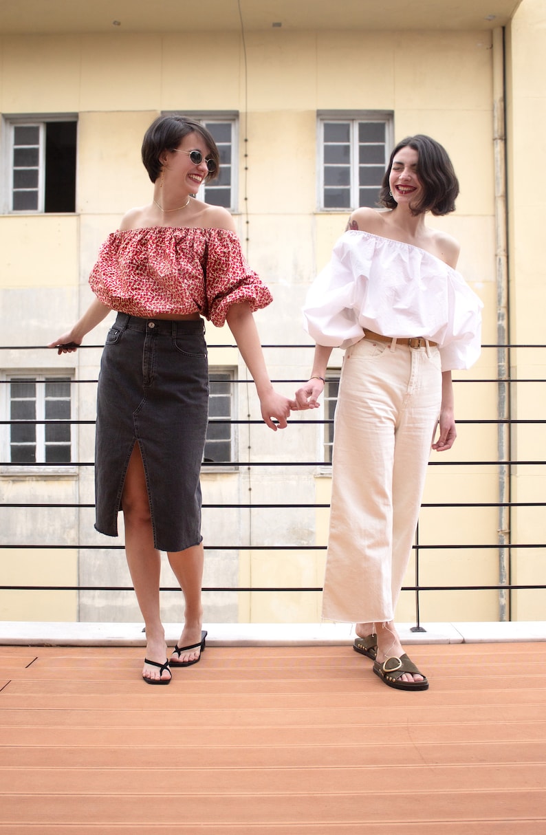 PATTERN Ruffle Crop Top Sewing Pattern for Women Ruffle Top Etsy