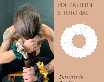 Ruffled Scrunchie Sewing Pattern: Beginner-Friendly PDF (A4, US Letter)