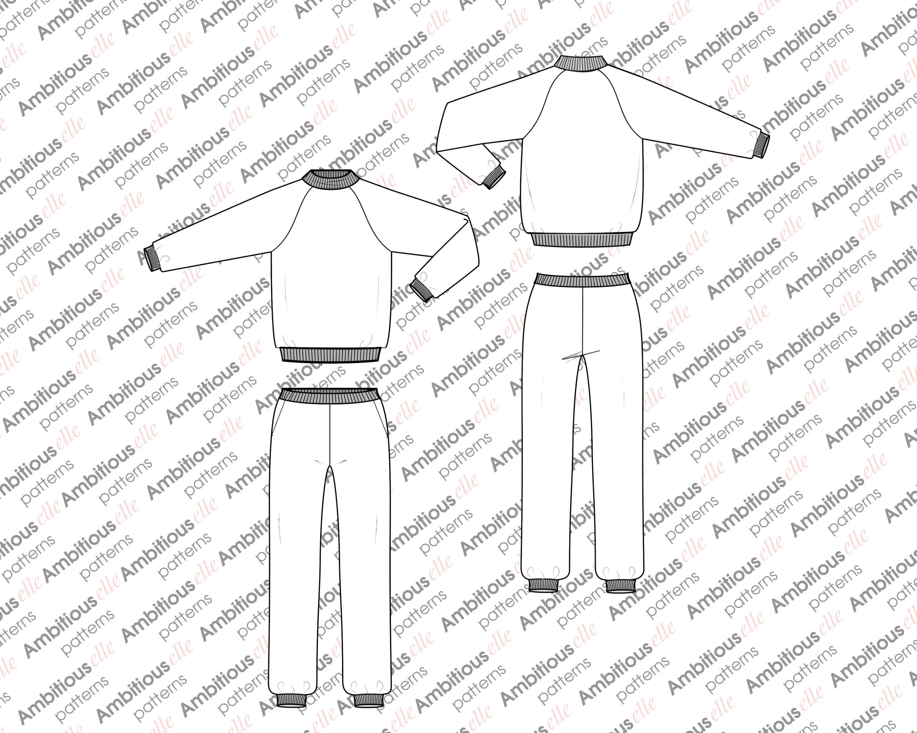 Tracksuit PDF Sewing Pattern Instant Download Etsy
