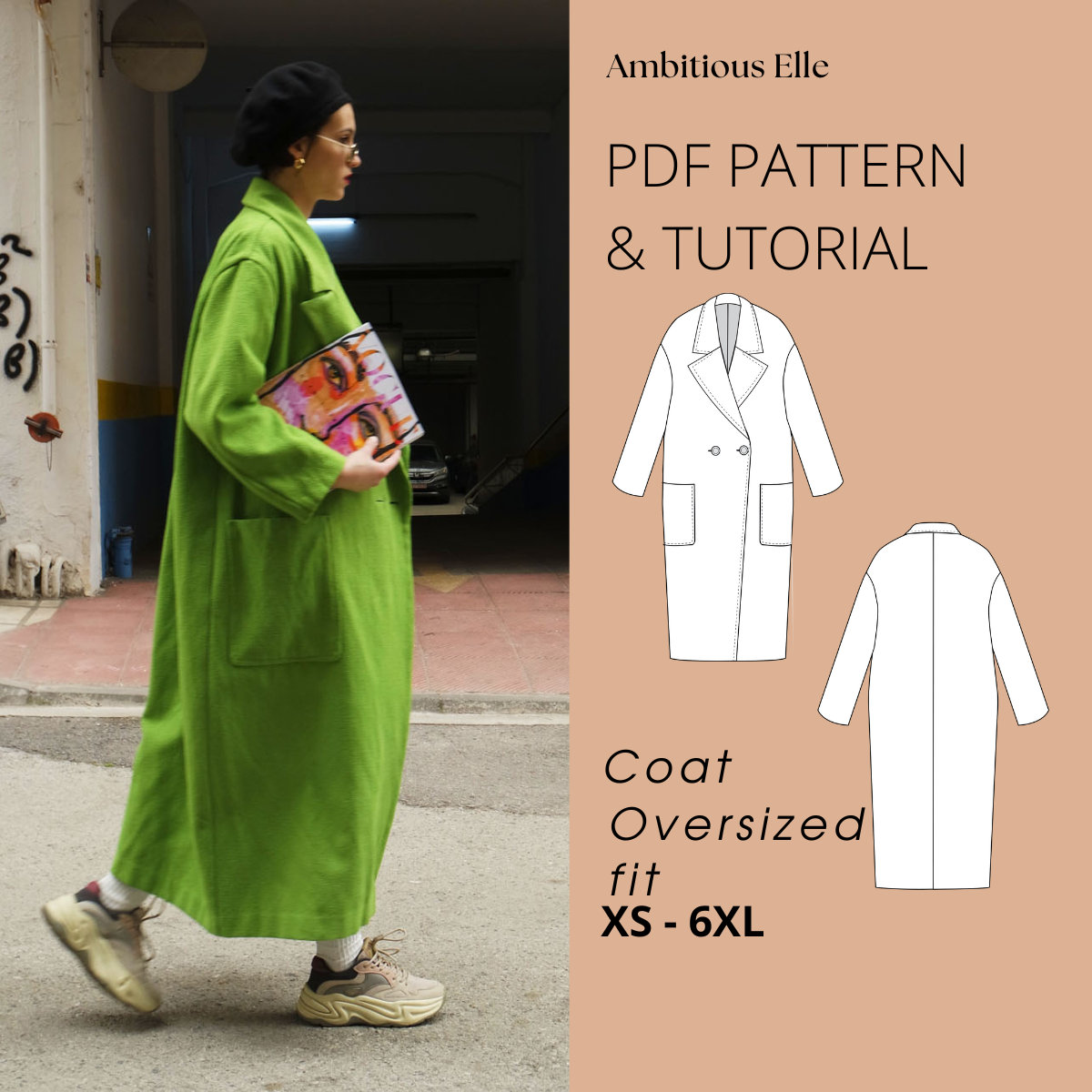 ATTACHMENT 】 OVERSIZED CHESTER COAT Wallis Oversized Grandpa Coat, Grey – SourceUnknown