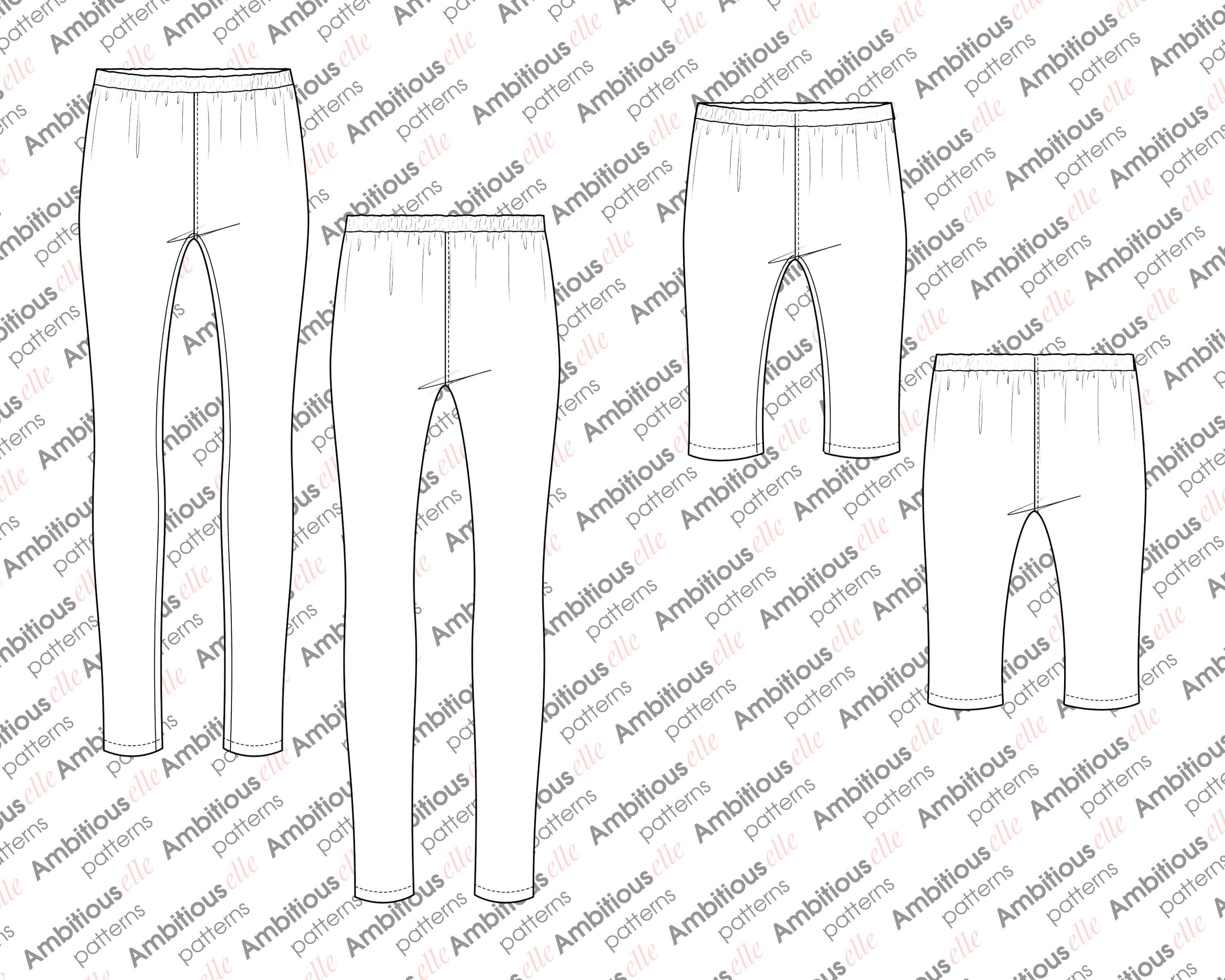 The Moto Leggings PDF sewing pattern and step by step sewing
