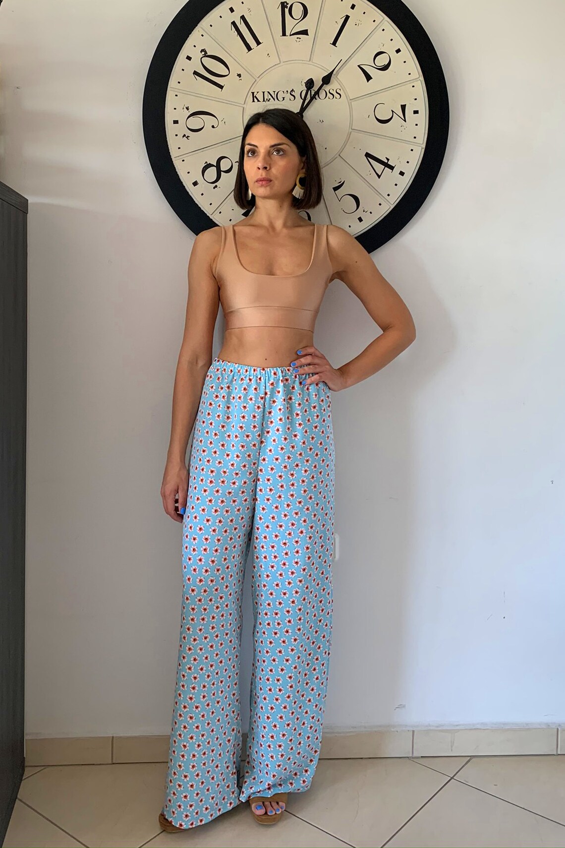 Wide Leg Trousers Sewing Pattern for women Pants elastic Etsy Schnittmuster misses patronsdecouture damenhose schneiderfundus