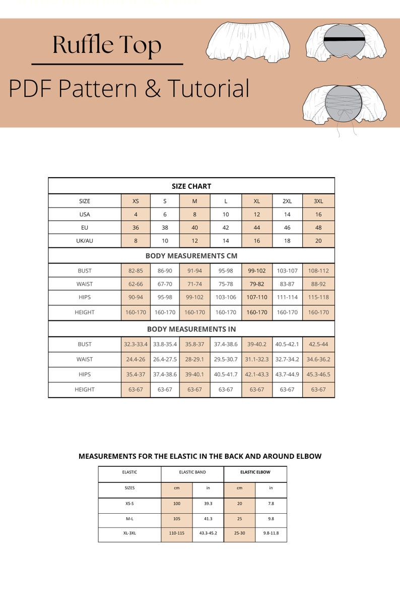 PATTERN Ruffle Crop Top Sewing Pattern for Women Ruffle Top Etsy