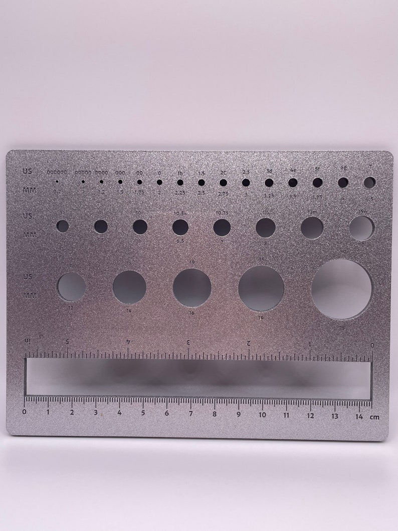 Knitting Gauge Swatch Ruler, Needle Gauge, Acrylic Knitting Accessories