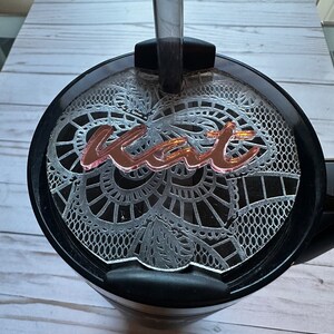 Tumbler Topper, Name Tag for Tumbler Lid, Gift for Her, 40/30/20 oz Tumbler Topper