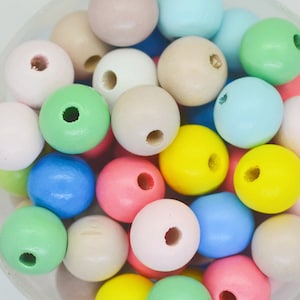 12mm Mixed Color Round Wooden Beads,Jewelry Making Beads,DIY Crafts Beads Supplies,Necklace Beads-50PCS