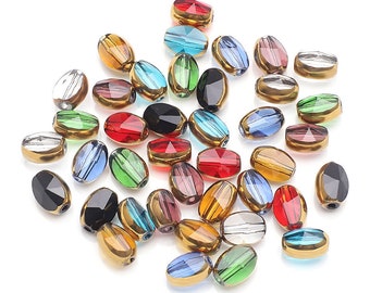 6X8mm Crystal Glass Oval Beads Jewelry Beads Crystal Beads Bracelets Beads