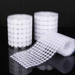 Round hook and loop stickers for DIY, black and white, peel-and-stick, kindergarten crafts, double-sided adhesive magic tape
