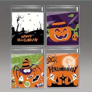 ハロウィンのお菓子用OPPバッグ キャンディバッグ プラスチックギフト クッキーバッグ ビスケット スナック包装バッグ ハロウィンパーティー装飾用品 トリックオアトリート