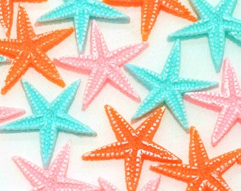 Resin Flat Back Sea-star Cabochons-Sea Beach Themed Crafting Miniature-Jewelry Making Supplies-12PCS Size 28mm