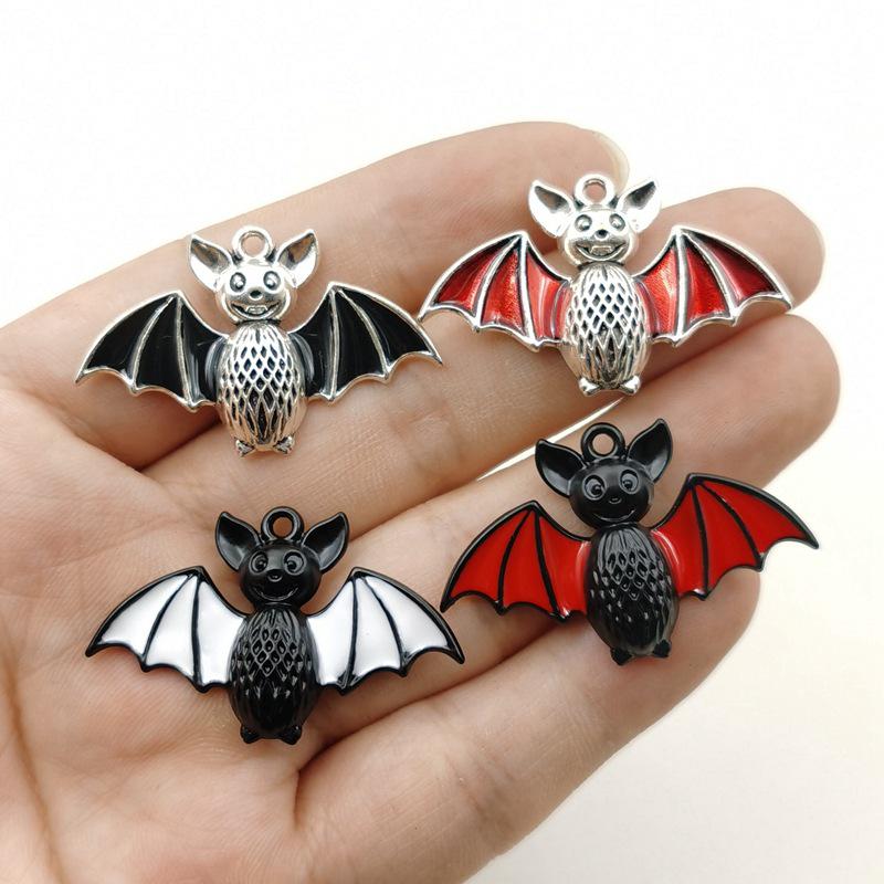 Ciondolo Pipistrello Vampiro Volante In Argento Sterling 925 – Charm Horror Gotico Per Gioielli Fai-da-te