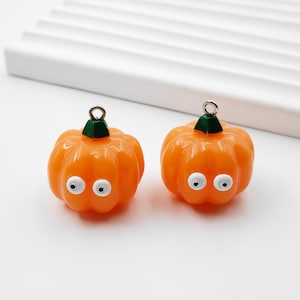 3D Halloween Pumpkin Pendants-Halloween Pumpkin Charms-Halloween Crafts Jewelry Making-DIY Halloween Party Crafts Supplies-Necklace Pandants