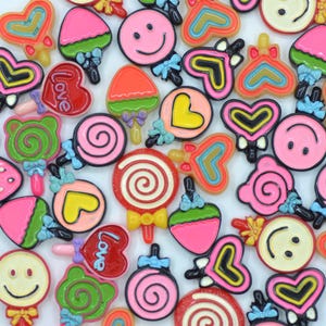 Resin Flatback Lollipop Embellishments 3D Scrapbooking Materials-Photoframe Embellishments Hair Jewelry Decoration Cake Toppers