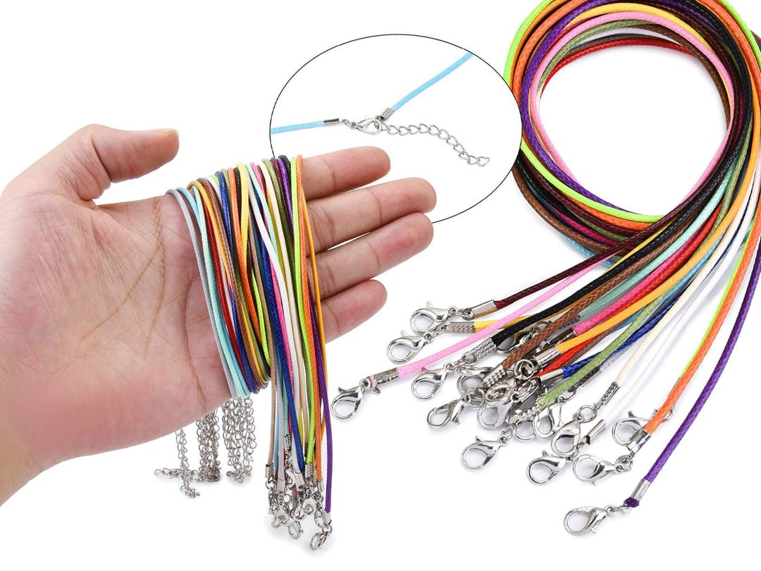 Necklace Rope Thread Waxed Rope Necklace String-leather Necklace Chains Bracelet Cord With ...