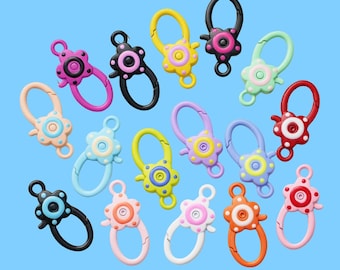 Metal Lobster Clasps Buckles Lobster Clasp Spring Snap Hook Keyring Clasp DIY Jewelry Bag lanyard Keychain Purse connector Accessories-2PCS