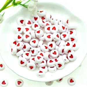 200 peças contas de letras redondas de 7mm-pulseiras espaçadoras contas-joias e miçangas artesanais