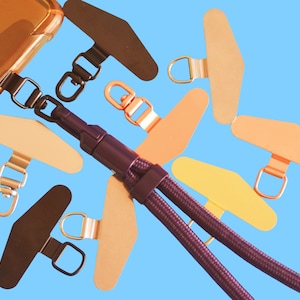 Phone Tether Tab Cell Phone Strap Tab Universal Phone Leash Patch Phone Lanyard Patch Lanyard Connector Hardware DIY Phone Lanyard Charms