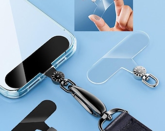 TPU Soft Phone Lanyard Patch Pads-Lanyard String Connector Hanging Chain Clips-Phone Anti-lost Rope Fixed Connector Phone Lanyard Hardware