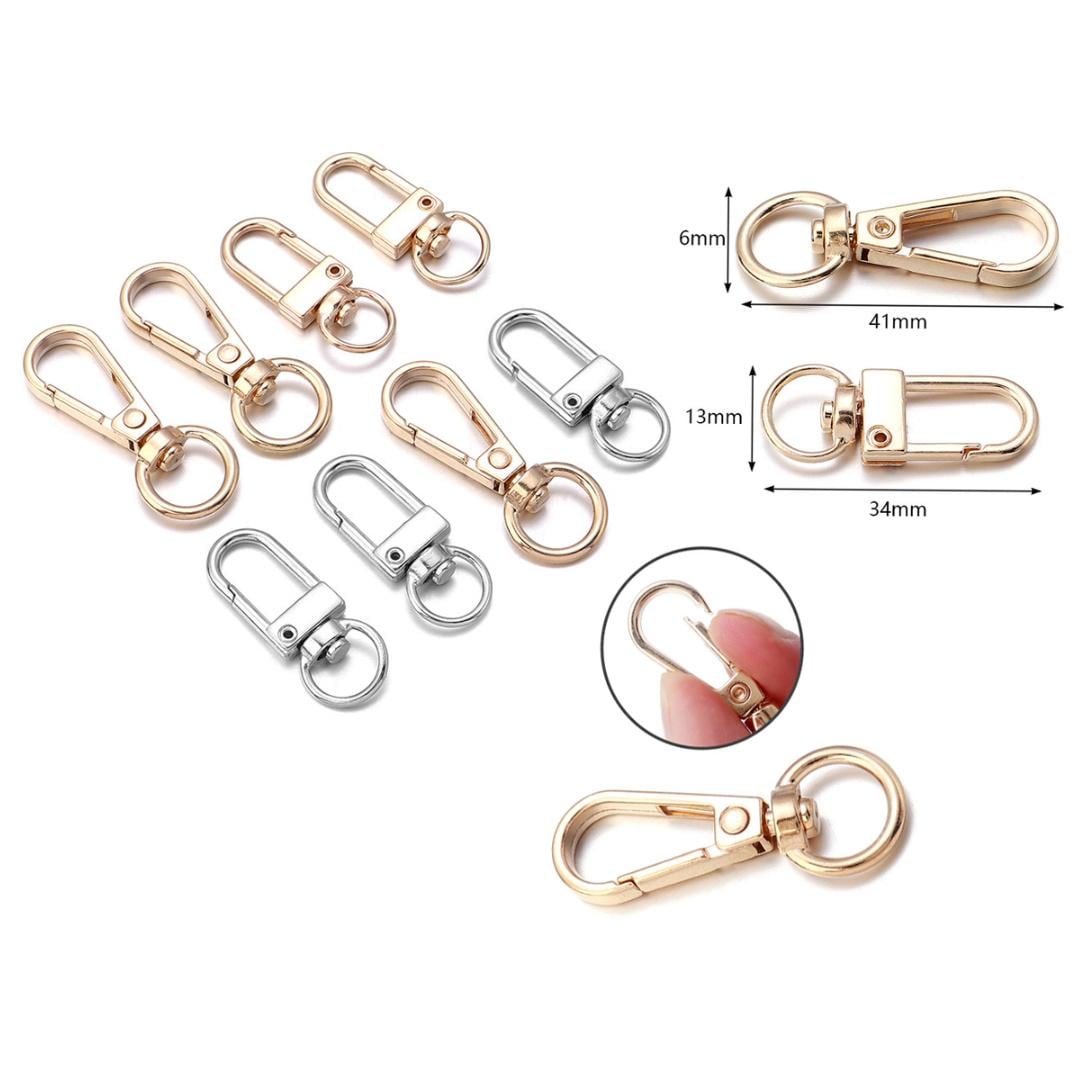 Metal Swivel Loster Clasps Clip Buckles Keychain O Ring Snap Hook Dog Collar Connectors Bag Handbag Hook DIY Phone Lanyard Accessories-2PCS