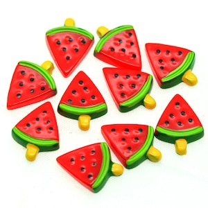 17mm Resin Flat back Anguria Popsicle Cabochons-Dollhouse Decorazione Miniature-Summer Party Decoration Crafts