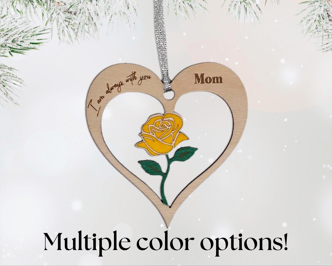 Personalized Rose Memorial Ornament - Etsy